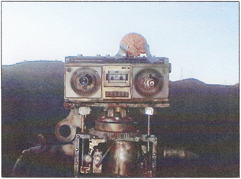 B3000 robot in front of hills
